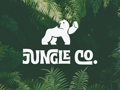 Jungle Co. branding design gorilla graphic design illustration illustrator jungle logo typography vector