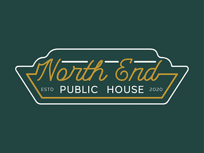 North End Public House branding design graphic design illustration logo restaurant sign typography vector