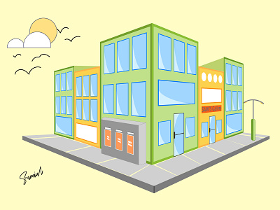 Two Point Perspective Illustrator by Shamiul Islam on Dribbble