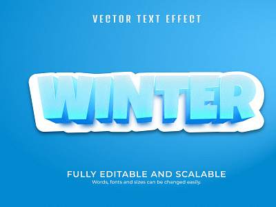 WINTER 3D text effect