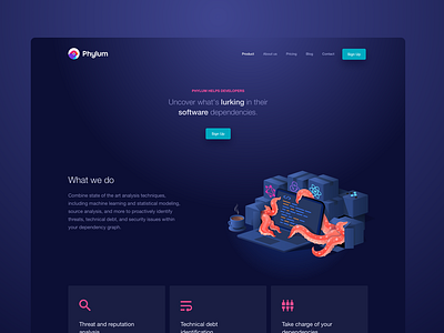 Phylum Landing Page Design