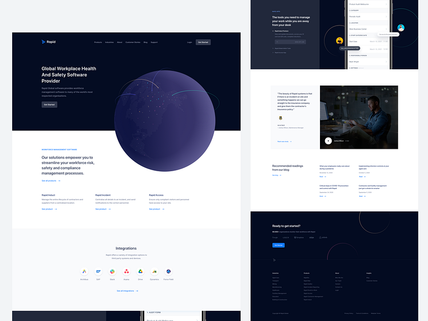 Rapid Global Landing Page Concepts by Giro for Utopia Branding on Dribbble