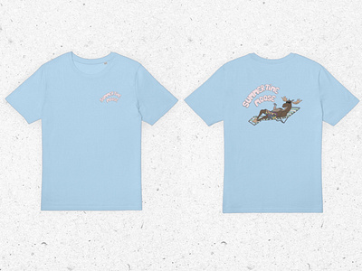 Summertime Moose tee blue