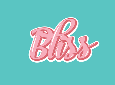 Bliss bliss pastel text typography