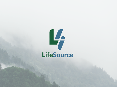 Life Source Ministry christian cross life logo monogram letter mark monogram logo source