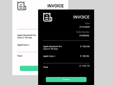 Design Challenge - Invoice adobexd design ui uidaily uidailychallenge uidesign ux