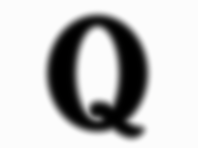 Q blur capital design font glasses glyph letter q serif typeface