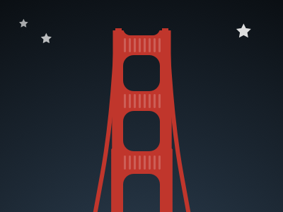 San Francisco's Golden Gate Bridge bridge golden gate bridge illustration san francisco vector
