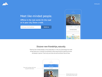 hikewith.me - Website app flat hikewith.me landingpage launchpage responsive webdesign website