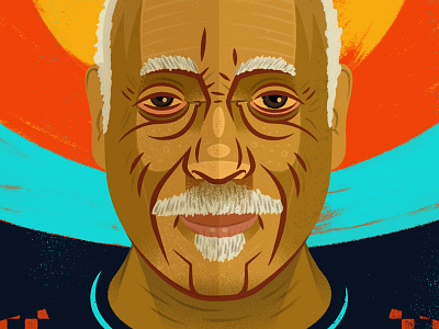 Mulatu Astatke illustration jazz musician portrait