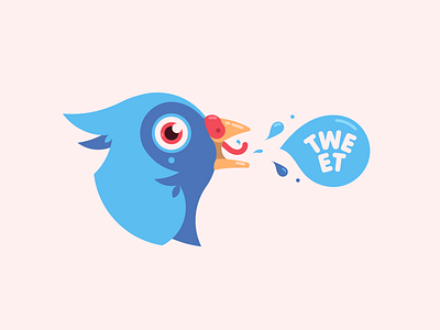 Birdy 2d illustration bird character design head tweet twitter