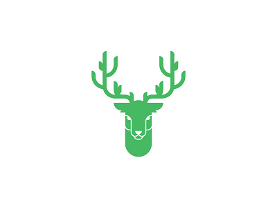 Deer mark 2d illustration animal deer logo mark