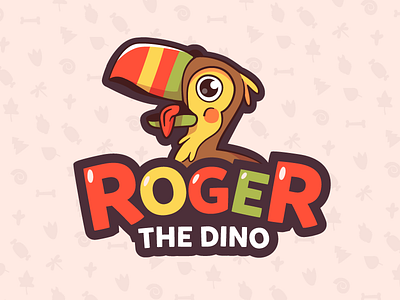 Roger The Dino 2d illustration character design dinosaur