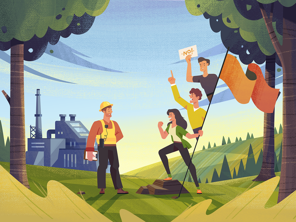 Fight for Environment by Dmitrij for Fireart Studio on Dribbble