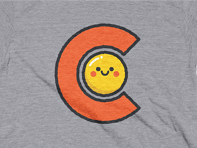 Little Colorado ball c circle colorado cotton bureau design graphic design illustration logo red shirt t shirt tee vector yellow