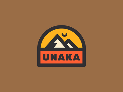 Unaka Submark branding design illustration logo mountain outdoors red vector wilderness yellow