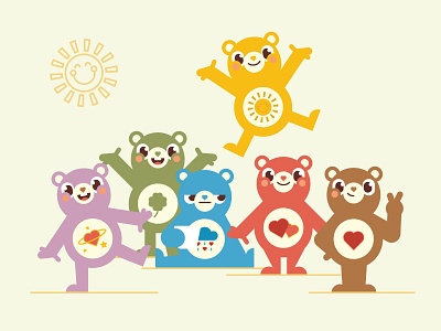 Illustration Exploration - Care Bears animal bear care bears character character design design fan art graphic design illustration vector