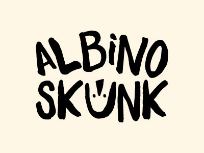 WIP - Albino Skunk Logo albino animal black brand branding cream identity logo skunk wip