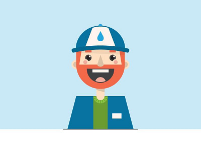 WIP - Happy Plumbing blue character green happy illustration people plumber plumbing vector water