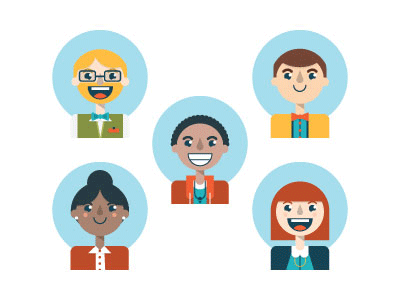 People Illustrations character education happy icon illustration people school teachers