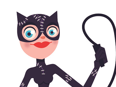 WIP - Catwoman cat cat woman catwoman comic illustration superhero vector woman