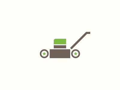 Lawn Mower Icon branding green icon illustration lawn lawn care logo mower vector