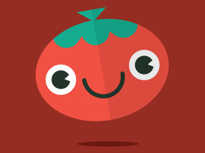Lil' Tomato cute food green illustration red tomato vector vegetable veggie