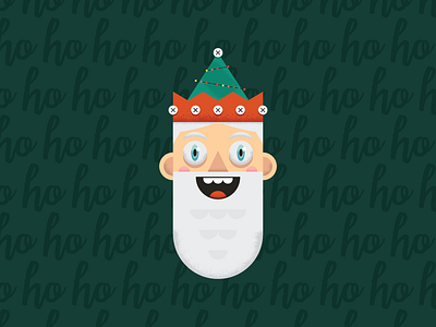 Holiday Characters_Santa character character design christmas green holiday illustration red santa santa claus vector