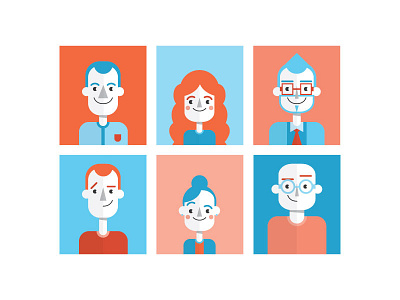 WIP - Whipp Characters blue character character design illustration orange people revision team vector