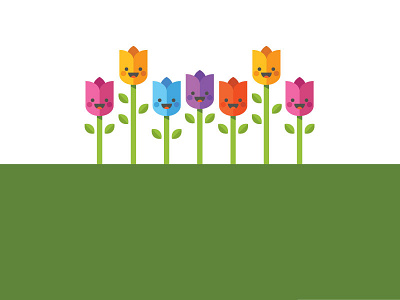 WIP - Flowers bouquet character character design colors flowers green happy illustration plants tulips