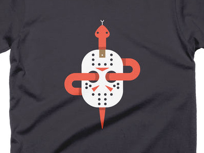 Vorhees and the Snake Tee apparel character design friday the 13th icon illustration mask snake t shirt