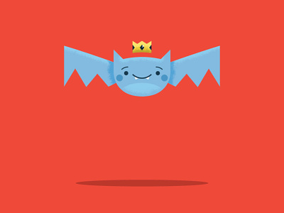 Day 3 Bat bat blue cartoon character character design crown graphic design halloween illustration red vector yellow
