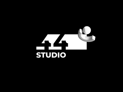 44 STUDIO Logo black black white branding bw logo logo design logodesign logotype minimal vector white