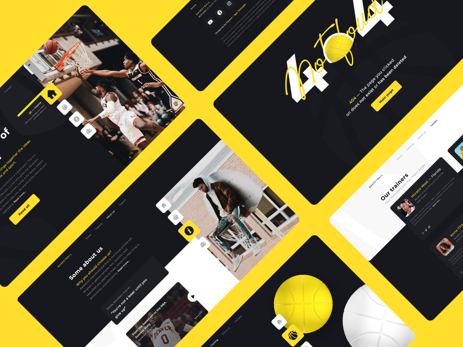 Basketball school landing page by Dmytro Fediaev on Dribbble