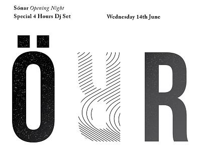 Björk @ Sónar 2017 | Non-official Posters (Detail) 2d black and white composition design festival graphic design lines music poster print typography vector