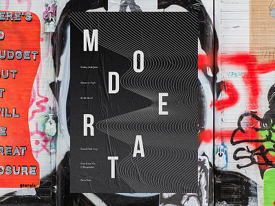 Moderat @ Sónar 2017 | Non-official Posters 2d black and white composition design festival graphic lines music poster print typography vector