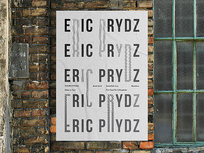 Eric Prydz @ Sónar 2017 | Non-official Posters 2d black and white composition design festival graphic lines music poster print typography vector