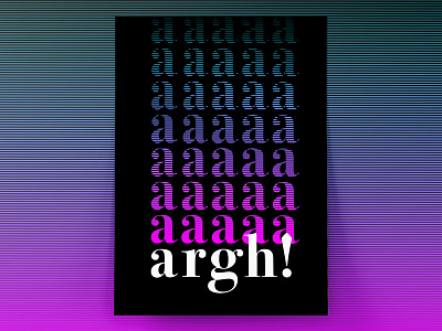 Argh! Poster Design art concept design poster typography