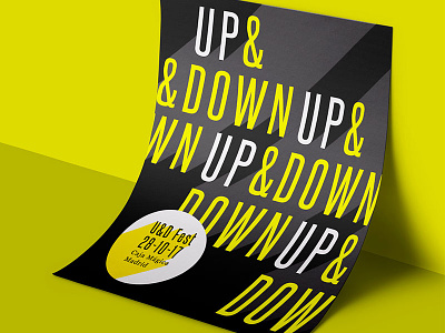 Up & Down Festival Concept art concept design poster typography