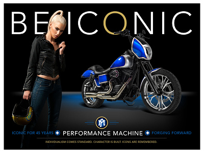PERFORMANCE MACHINE - BE ICONIC - Poster custom fashion harley-davidson icon luxury motorcycle parts poster sexy wheels