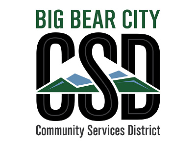 Big Bear City CSD Logo branding community services district design identity logo logo design mountains