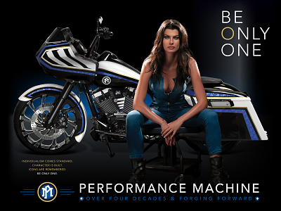 Performance Machine 2016 Poster advertising bike harley-davidson model motorcycles performance machine photography poster
