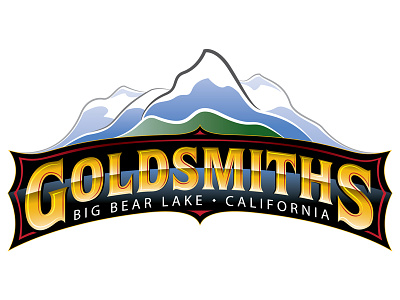 GOLDSMITHS Board Shop - logo design big bear lake branding design identity logo mountains