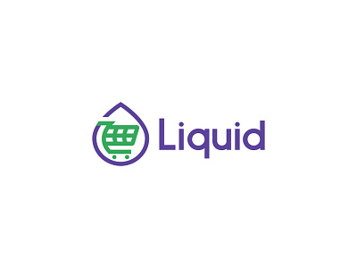 Liquid Retailer Logo cart ecommerce liquid logo logo design shopping