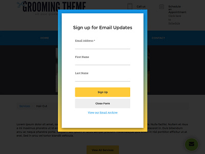 Email List Signup Form bootstrap email form mailchimp modal web design