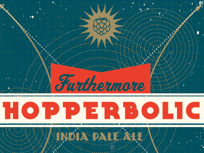 hopperbolic arrows beer circles hops hyperbola ipa label packaging texture