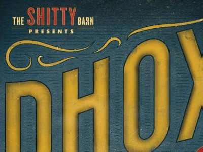 Phox Shitty Barn Poster gig poster phox phox band shitty barn texture typography