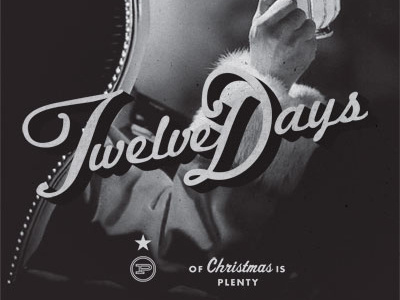 Day12 Twelve Days Of Christmas Is Plenty christmas planet propaganda holidays santa typography vintage