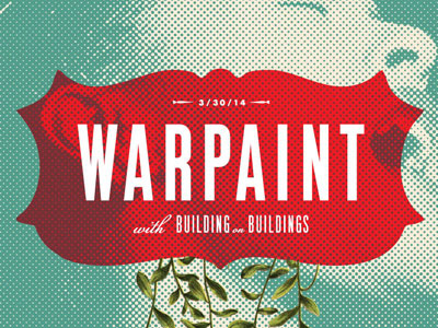 Warpaint & Building on Buildings gig poster billie holiday building on buildings gig poster halftone madison music warpaint wisconsin
