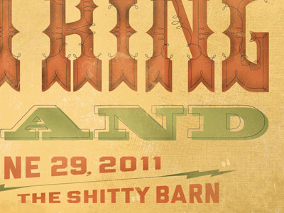 Shitty Barn Session No. 9 gigposter lost type nelma shitty barn typography